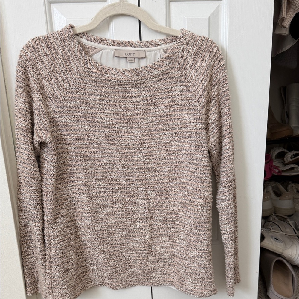 LOFT Women's Textured Tan Sweater